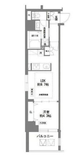 ラグゼナ日本橋 603 間取り図