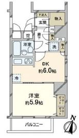 東急ドエルアルス根津 4階 間取り図