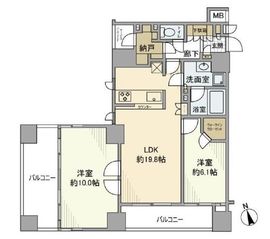 アスコットパーク東京八丁堀 9階 間取り図