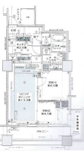プラウドタワー武蔵小金井 19階 間取り図