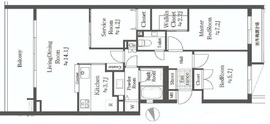 ディアナコート祐天寺 4階 間取り図
