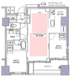 ブリリア三鷹下連雀 2階 間取り図