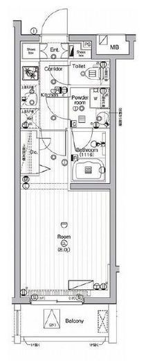 プレミアムキューブ下北沢 2階 間取り図