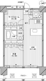 カスタリア麻布十番七面坂 1002 間取り図