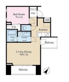 リテラス三軒茶屋 401 間取り図