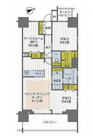 イニシア上野根岸 7階 間取り図