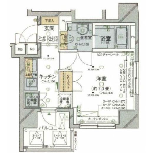 パレステュディオ麹町 4階 間取り図