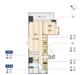 エターニア目白 1102 間取り図