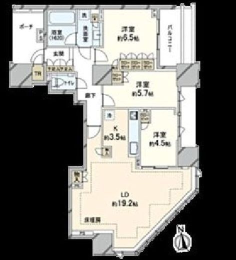 ドゥ・トゥール 15階 間取り図