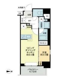 グローリオコンフォート東京菊川 5階 間取り図