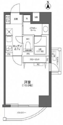 プライムアーバン千住 1101 間取り図