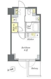 プライムメゾン清澄白河 208 間取り図
