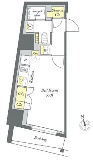 プライムメゾン清澄白河 314 間取り図