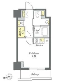 プライムメゾン清澄白河 402 間取り図