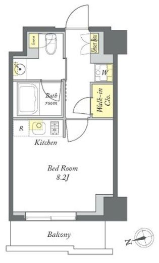 プライムメゾン清澄白河 403 間取り図