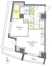 プライムメゾン清澄白河 512 間取り図