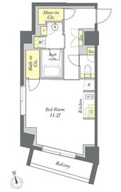 プライムメゾン清澄白河 611 間取り図