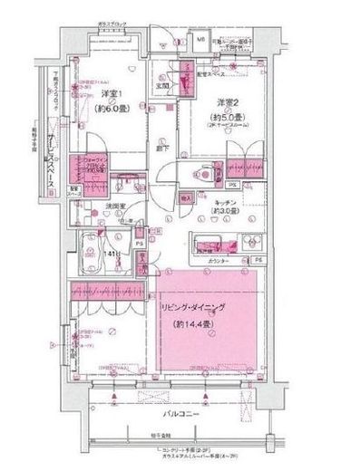 ベリスタ早稲田 5階 間取り図