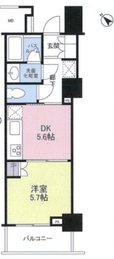 マークフロントタワー曳舟 7階 間取り図