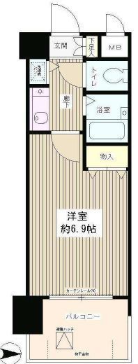 パークヒルズ落合 506 間取り図