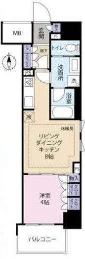 ルフォンリブレ木場 2階 間取り図