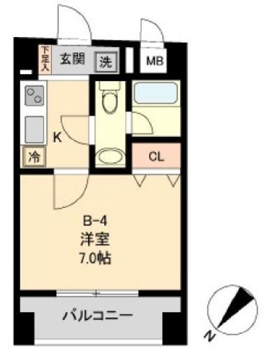 コモド水天宮レジデンス 103 間取り図