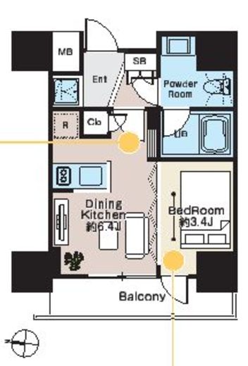 ベルファース本所吾妻橋 201 間取り図