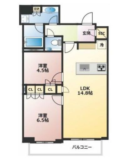 ザ・タワー横浜北仲 13階 間取り図