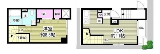 レティーナ銀座EAST 102 間取り図