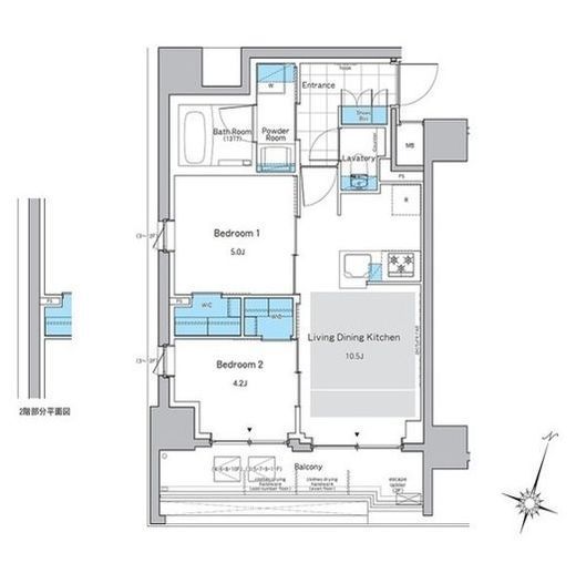 ルフォンプログレ神田プレミア 601 間取り図