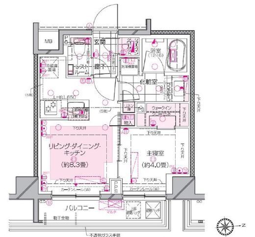 ピアース神楽坂HILLS 5階 間取り図