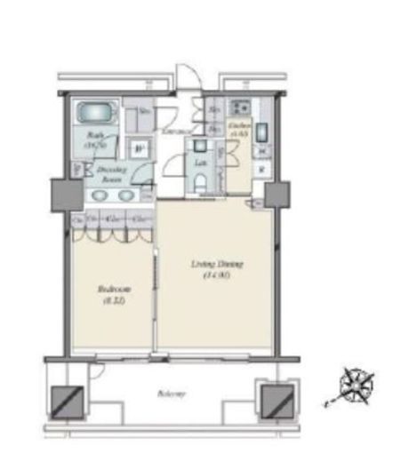 アークヒルズ仙石山レジデンス 4階 間取り図