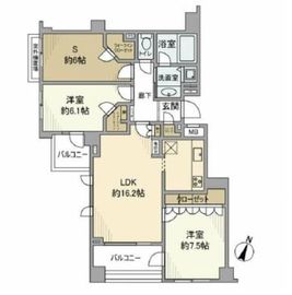 クレッセント新宿柏木 2階 間取り図