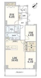 パークハウス諏訪山プレゼンス 3階 間取り図