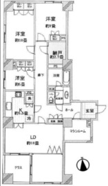 ペアシティルネッサンス 9階 間取り図
