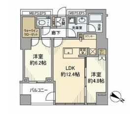 ブランズタワー文京小日向 12階 間取り図