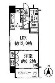 コンフォリア新宿御苑2 1301 間取り図