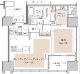 プラウド新虎通り 7階 間取り図