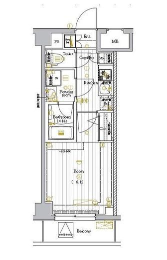 プレミアムキューブ大岡山DEUX 5階 間取り図