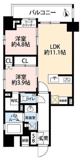 オープンレジデンシア品川中延ステーションフロント 7階 間取り図