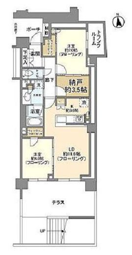 プラウド杉並高井戸 地下1階 間取り図