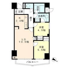 ウヴラージュ広尾 404 間取り図