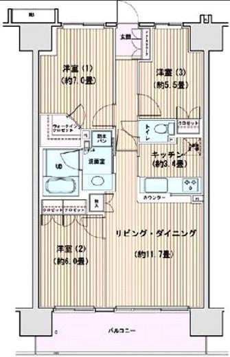 エスティメゾン豊洲レジデンス 316 間取り図