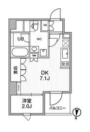 ALTERNA押上 (オルタナ押上) 402 間取り図