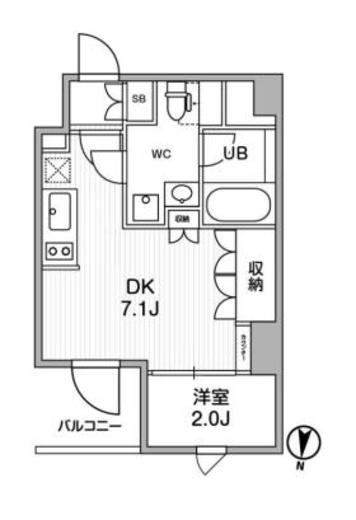 ALTERNA押上 (オルタナ押上) 203 間取り図