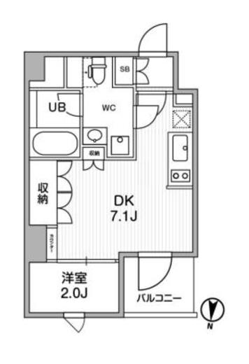 ALTERNA押上 (オルタナ押上) 404 間取り図