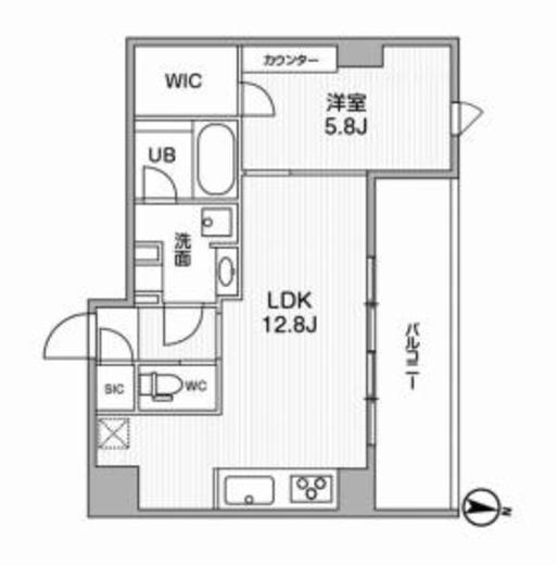 ALTERNA押上 (オルタナ押上) 803 間取り図