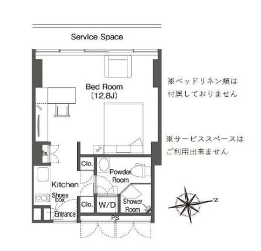 ウエリスアーバン品川タワー 1612 間取り図