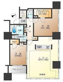 ローレルタワールネ浜松町 17階 間取り図
