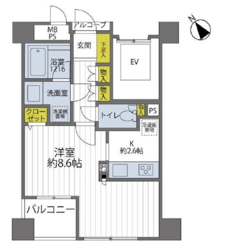 ウィステリアコート代官山 4階 間取り図